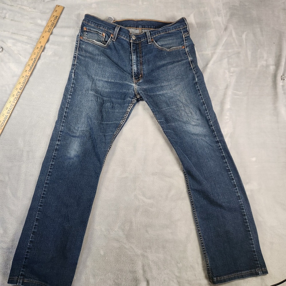 Levis Strauss 513 34x32 Mens Slim Straight Fit Jeans Classic Normcore Western